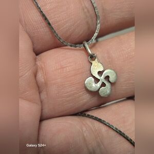 Sterling Silver 925 Chaine Et Pendentif Sz 20"